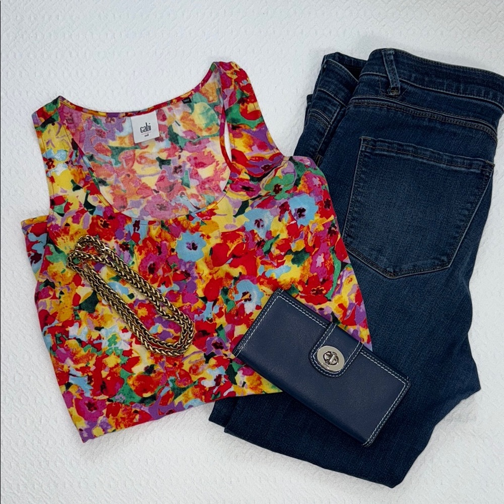 Colorful CAbi Floral Tank Top